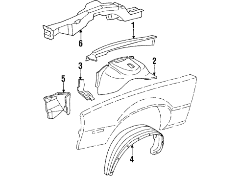 GM 14064291 Liner, Front Wheelhouse Panel