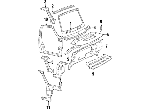 GM 10261089 BARRIER, Shroud and Dash and Vent Duct Panel