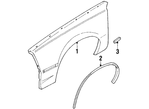 GM 20475421 Molding,Front Fender Side.