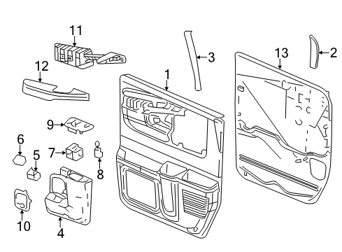 GM 15937985 Mirror Assembly, Outside Rear View (Convex Glass)