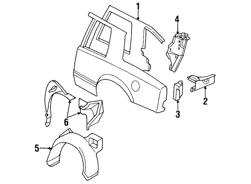 GM 20726423 POCKET, Fuel Tank Filler Door