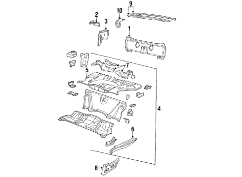 GM 20468155 Ext, Quarter Outer To Rear End Panel Upper