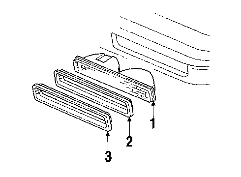 GM 918308 Lamp Assembly, Prk & Signal W/Fib Optics, Right