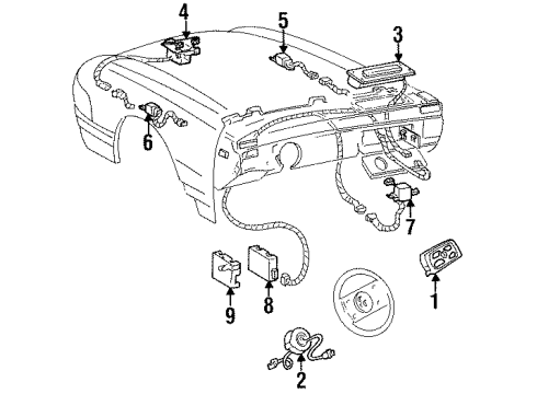 GM 16156446 Sensor Assembly, Inflator Restraint Pass Compartment & Arming