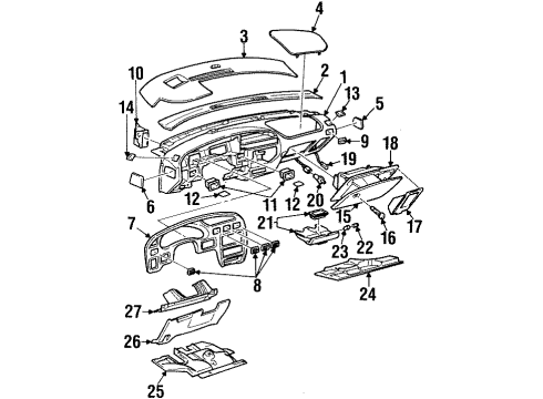 GM 10251802 Cover, Instrument Panel Compartment Access Hole *Neutral