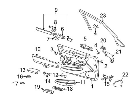 GM 12374439 Reflector,Front Side Door Warning