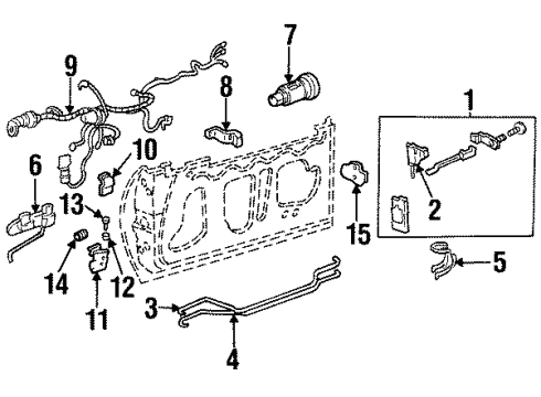 GM 16634797 Front Side Door Lock Assembly