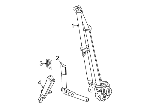 GM 42781333 Retractor Kit, R/Seat Belt *Black