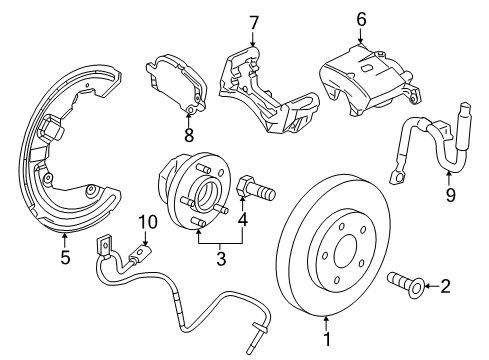 GM 84607925 Caliper Assembly, Front Brk (W/O Brk Pads & Brkt*Shock, 1