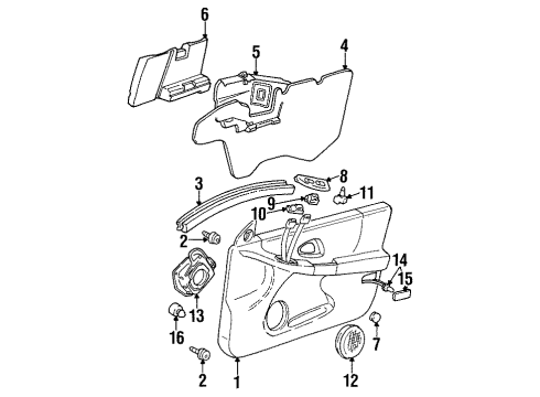 GM 10403030 Weatherstrip Assembly, Front Side Door Window Upper Rear