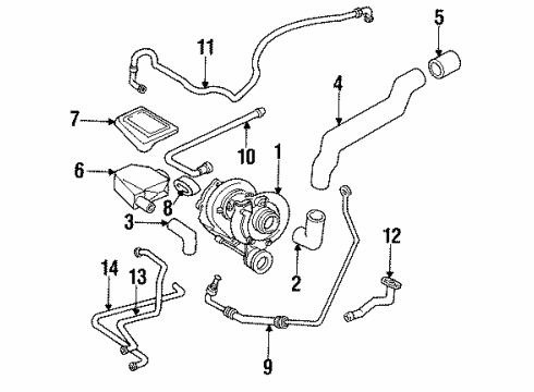 GM 15637790 Turbocharger/Supercharger Cooling Pipe