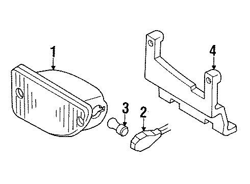 GM 16512827 Bracket,W/Clip,Parking & Turn Signal Lamp