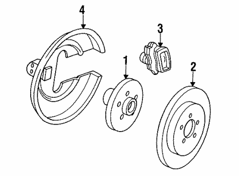 GM 3487819 Caliper,Rear Brake