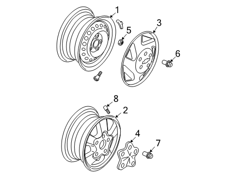 GM 9592913 Wheel Rim Assembly, 16X4 Compact Spare