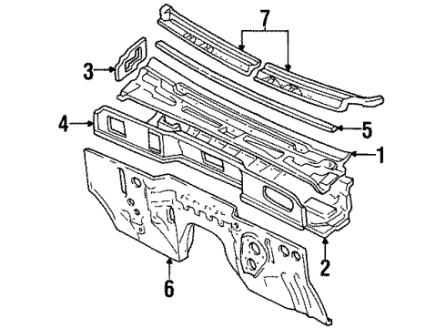 GM 91173206 Panel,Cowl Upper