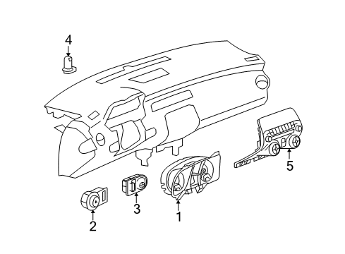 GM 23295405 Cluster Assembly, Instrument