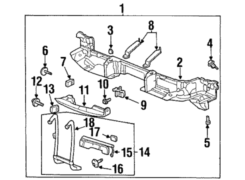 GM 25739465 Panel Assembly, Headlamp & Front End Fascia Mount