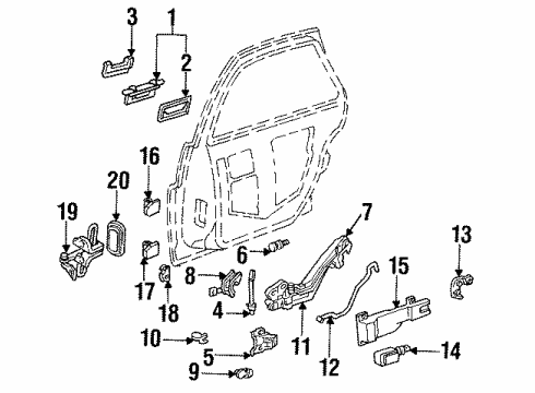 GM 10204703 Link Assembly, Rear Side Door Check