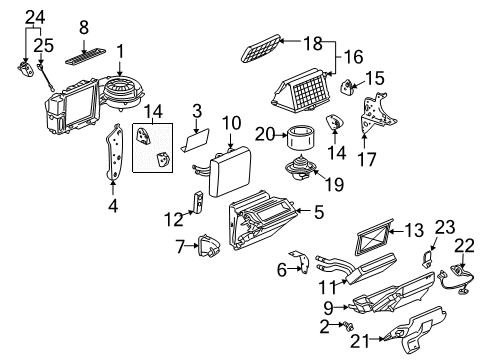 GM 15939029 Heater & Air Conditioner Control Assembly