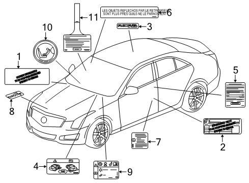 GM 23323589 Label, Rear Body Fuse Block