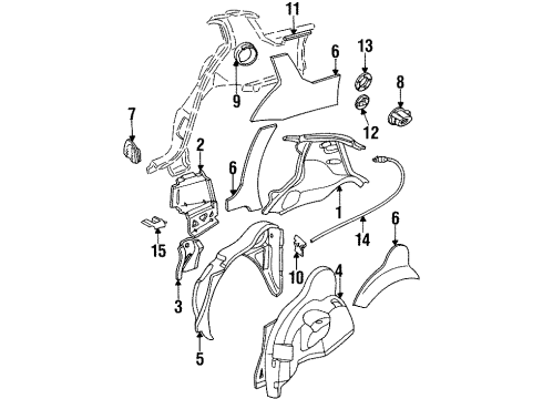 GM 22543922 Brace, Quarter Inner Panel