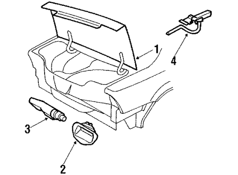 GM 22589941 Hinge Assembly, Rear Compartment Lid