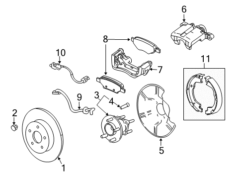 GM 22857406 Cable,Parking Brake Rear