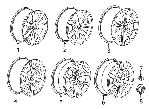 GM 22921892 Wheel Rim, 17X8J Aluminum 42Mm Outside 115X5Xm12 Bellcrank *Polished