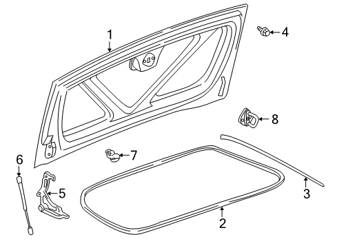 GM 10278683 Support Assembly, Rear Compartment Lid