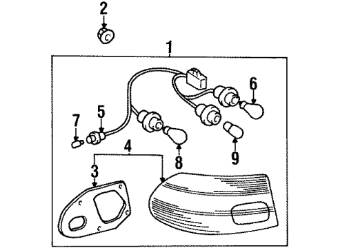 GM 94857196 Lamp,Tail