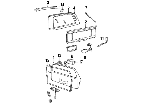 GM 918616 Lamp Assembly, High Mount Stop