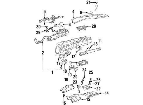 GM 3543582 COVER, Front Body Hinge Pillar