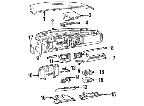 GM 16189196 Heater & Air Conditioner Control Assembly