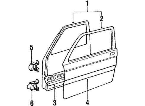 GM 94230393 Hinge,Front Side Door Upper