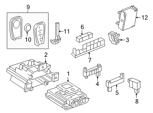 GM 13532890 Transmitter Assembly, R/Con Dr Lk & Theft Dtrnt