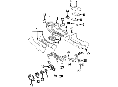 GM 3635405 CONSOLE, Floor Console