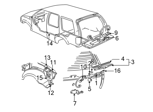 GM 22155083 Spacer,Rear Window Wiper Motor