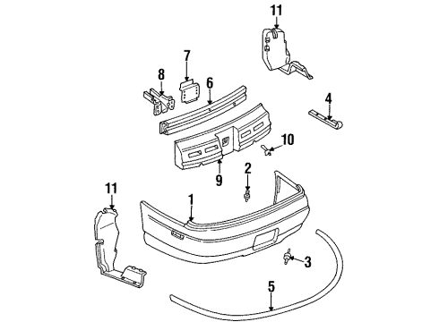 GM 10291846 Molding Assembly, Front Bumper Fascia *White T