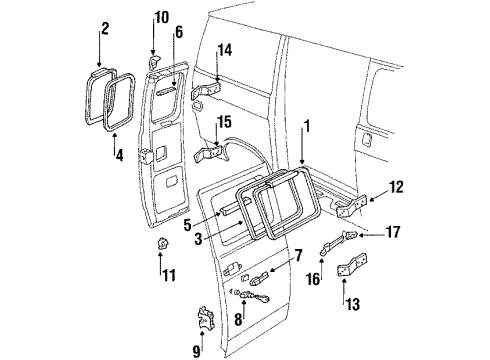 GM 15725871 Hinge Assembly, Side Intermediate