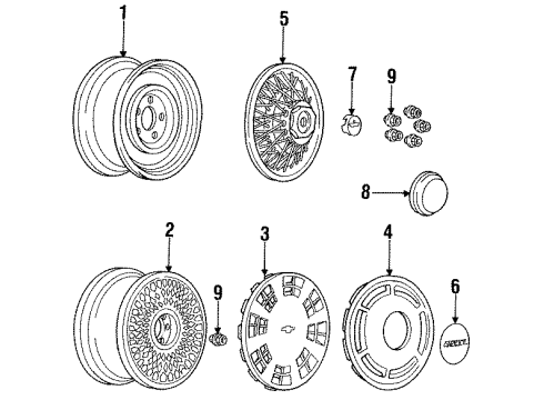 GM 9592361 Wheel Rim Assembly, 15X7