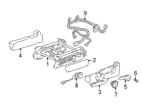 GM 15915874 Module Assembly, Driver Seat Adjuster & Outside R/View Mirror