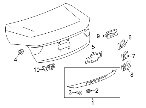 GM 84690664 Plate Assembly, R/Cmpt Lid Tr Lvl Na