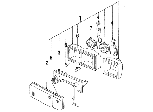 GM 19178232 Headlamp Assembly(W/ Parking & Turn Signal Lamp)