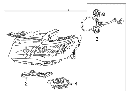 GM 84910937 Headlamp Assembly, Front