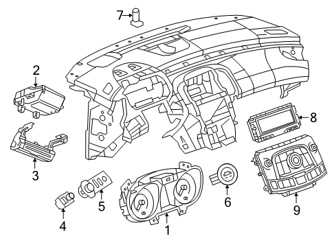 GM 20843241 Control Assembly, Amplitude Modulation/Frequency Modulation Stereo & Audio Disc