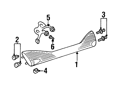 GM 16522590 Lamp Asm,Back Up & Tail