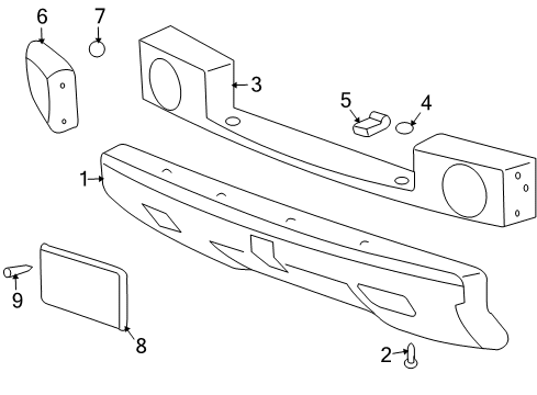 GM 15058332 Bracket Asm,Front Bumper Imp Bar