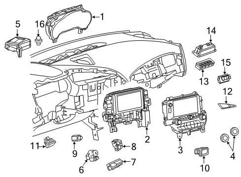 GM 84505122 Instrument Cluster Assembly