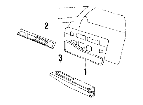 GM 20695648 Armrest Assembly, Front Side Door *Saphire V/Dark