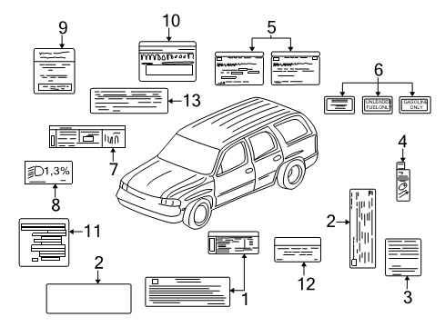 GM 15043014 Label, Rear Seat Latch Caution